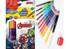 Colorino Triangular Pastel Pencils Marvel Avengers Double-Sided 24 Colors