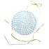 Cotton reusable makeup remover pad, hand-crocheted, white 7.5 - 8 cm 1 piece
