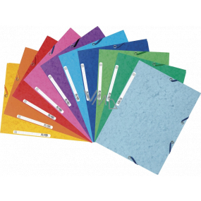 Exacompta File folders with rubber band and label A4 maxi, overprinted, 1 piece, mix of 10 colors