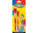 Colorino Jumbo brush with plastic handle, 5 pieces