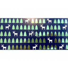 Albi Envelope greeting card With reindeer and trees 9 x 19 cm