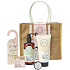 Sunkissed Blockbuster 95% Natural Kind shower gel 280 ml + body lotion 200 ml + bath salt 50 g + lip balm 10 g + door tag + jute bag, cosmetic set for women