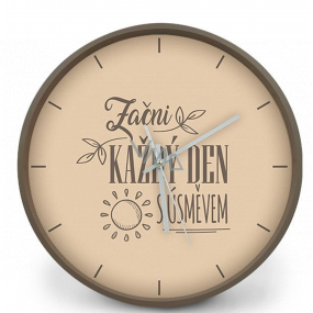 Nekupto Kafetearie Start every day with a smile gift wall clock 35 cm