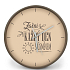 Nekupto Kafetearie Start every day with a smile gift wall clock 35 cm
