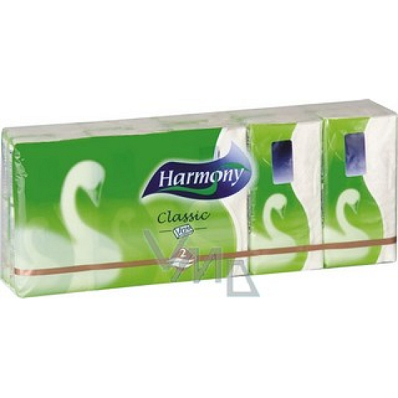Harmony Paper handkerchiefs 10 x 10 pieces 2 ply