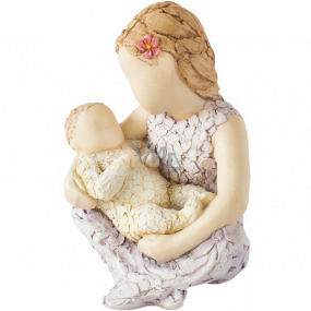Arora Design Treasure figure of a little girl holding a baby in her arms Resin figure 9,5 cm