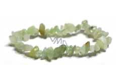 Serpentine bracelet elastic chopped natural stone 19 cm, healers stone