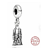 Sterling silver 925 Barcelona La Sagrada Familia, travel bracelet pendant