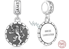 Charm Sterling silver 925 Game of Thrones Lanister coat of arms, bracelet pendant, film
