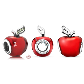 Charm Sterling silver 925 Disney Snow White Apple bead on food bracelet