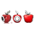 Charm Sterling silver 925 Disney Snow White Apple bead on food bracelet