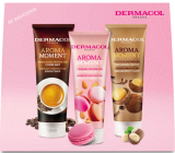 Dermacol Aroma Moment Coffee Shot shower gel 250 ml + Almond Macaroon shower gel 250 ml + Macadamia Truffle shower gel 250 ml, cosmetic set for women