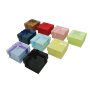 Gift box with jewelry sponge and yellow bow 4 x 4 x 2.5 cm 1 piece