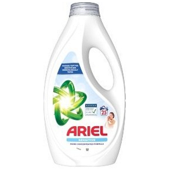 Ariel Sensitive tekutý prací gel pro citlivou pokožku, 25 dávek, 1,125 litru