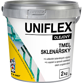 Uniflex oil-based glazing putty, paintable, 2 kg
