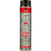 Motip Rallye Universal Acrylic Spray Paint, Black Gloss, 600 ml