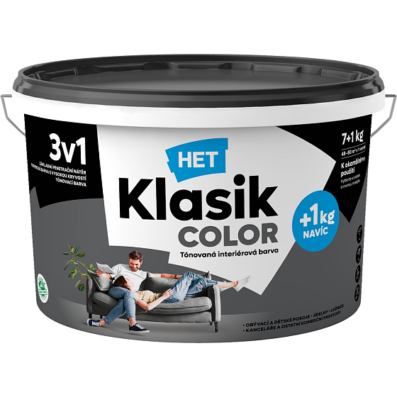 Het Klasik Color paint, 0187 gray anthracite, 7+1 kg