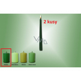 Lima Candle green cone 22 x 250 mm 2 pieces