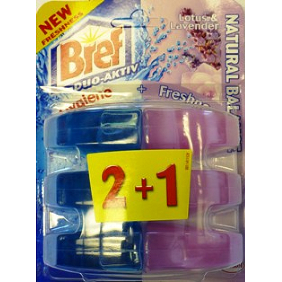 Bref Duo Aktiv Extra Clean & Fresh Lotus and Levand WC gel refill 3x60 ml