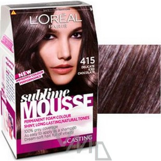 Loreal Paris Sublime Mousse hair color 415 fine ice chestnut