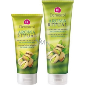 Dermacol Aroma Ritual Sicilian Pistachio Revitalizing Body Lotion 200 ml + Shower Gel 250ml, cosmetic set