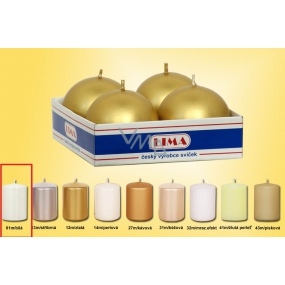 Lima Candle smooth metal white ball diameter 60 mm 4 pieces