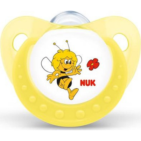 Nuk Včelka Mája orthodontic silicone comforter 6-18 months 1 piece