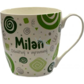 Nekupto Twister mug named Milan green 0.4 liter