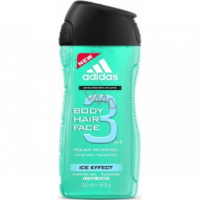 Adidas Ice Effect 3in1 Face shower gel for body, hair and face for men 250 ml