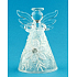 Glass angel with snowflake for standing 8 cm