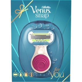 Gillette Venus Snap with Embarance shaver + Satin Care shaving gel 75 ml, cosmetic set, for women
