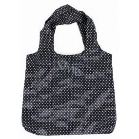 Albi Handbag bag Black with polka dots 42 × 36 cm