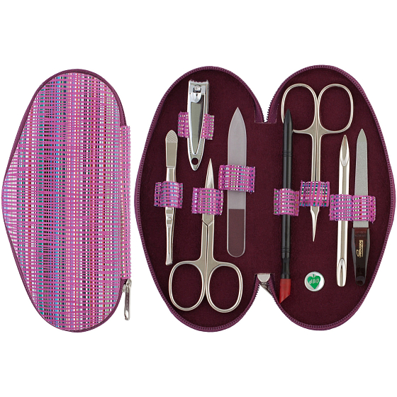 Dup Manicure Gita Leather 8-Piece Pink Pattern 230401-384
