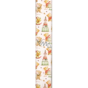 Ditipo Gift wrapping paper 70 x 200 cm Christmas white with teddy bears