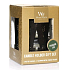 WoodWick Frasier Fir - Fraser fir scented candle with wooden wick petite 3 x 31 g + Bronze tres candlestick gift set