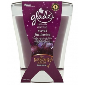 Glade by Brise Sweet Fantasies - Plum and juicy blackberry scented large candle in a glass, burning time up to 52 hours 224 g