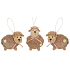 Brown plush sheep for hanging 8 cm 1 piece