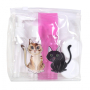Albi Original Travel Set of Bottles 3 x 80 ml + 2 Containers + Cat Case - 15 cm x 15 cm x 4.5 cm