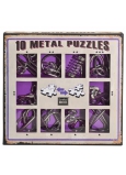 Albi Set of 10 metal puzzles purple, age 7+
