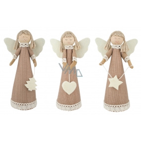 Jute angel with lace for standing 18 cm 1 piece