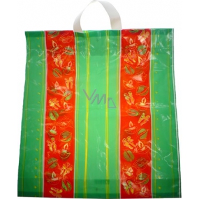 Press Plastic bag 46 x 42 cm with handle Walnut green-red 1 piece