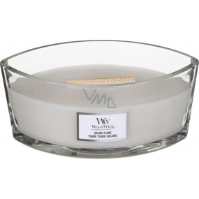 WoodWick Solar Ylang - Sun Ylang scented candle with wooden wide wick and boat lid 453 g