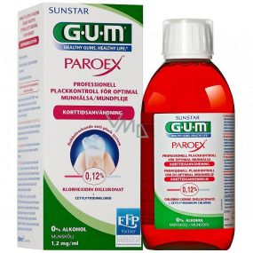 Gum Paroex mouthwash, rinse CHX 0.12% professional preparation for removing plaque from gums affected by inflammation or periodontal disease 300 ml