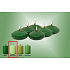 Lima Floating lens candle light green 50 x 25 mm 6 pieces