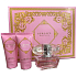 Versace Bright Crystal eau de toilette for women 50 ml + body lotion 50 ml + shower gel 50 ml, gift set for women