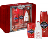 Old Spice Captain 2in1 shower gel and shampoo 250 ml + aftershave 100 ml + deodorant stick 50 ml + tin box, cosmetic set for men