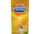 Durex Taste Me colored condom with knurled surface nominal width: 53 mm 12 pieces