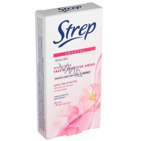 Opilca Strep Crystal wax strips for face and bikini area 20 pieces + waxing cloth 4 pieces