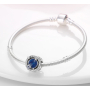 Sterling silver 925 Journey of the galaxies universe, bead on bracelet symbol