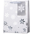 Emocio Gift paper bag 18 x 23 cm Christmas silver snowflake